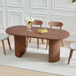 70.8" Oval Modern Farmhouse Dining Table — Spacious Seating for 4–6