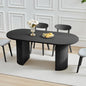70.8" Oval Modern Farmhouse Dining Table — Spacious Seating for 4–6