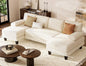 Modern White U-Shaped Sectional Sofa – Spacious, Stylish, and Inviting